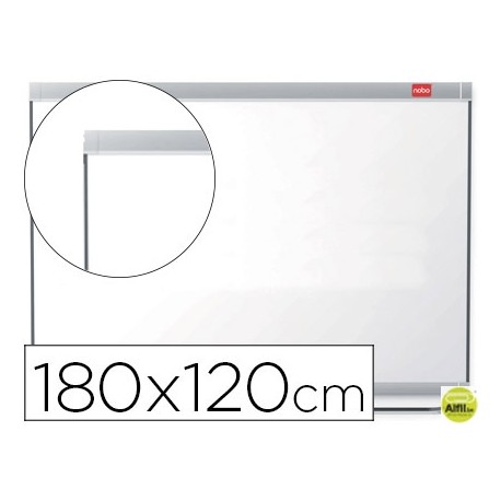PIZARRA BLANCA NOBO PRESTIGE MAGNETICA LACADA MARCO ALUMINIO 1800X1200 MM