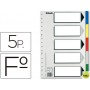 SEPARADOR ESSELTE PLASTICO JUEGO DE 5 SEPARADORES FOLIO CON 5 COLORES MULTITALADRO