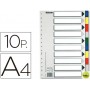 SEPARADOR ESSELTE PLASTICO JUEGO DE 10 SEPARADORES DIN A4CON 5 COLORES MULTITALADRO