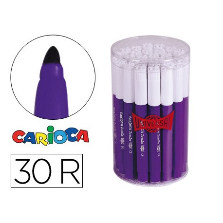 ROTULADOR CARIOCA JUMBO C-30 VIOLETA PUNTA GRUESA -BOTE DE 30 UNIDADES