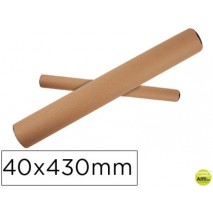 TUBO DE CARTON Q-CONNECT PORTADOCUMENTOS TAPA PLASTICO 40X430 MM