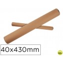 TUBO DE CARTON Q-CONNECT PORTADOCUMENTOS TAPA PLASTICO 40X430 MM