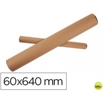 TUBO DE CARTON Q-CONNECT PORTADOCUMENTOS TAPA PLASTICO 60X640 MM