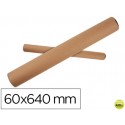 TUBO DE CARTON Q-CONNECT PORTADOCUMENTOS TAPA PLASTICO 60X640 MM