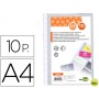 RECAMBIO FUNDAS LIDERPAPEL DIN A4 PARA TARJETERO BOLSA DE 10 HOJAS CAPACIDAD 20 TARJETAS POR HOJA