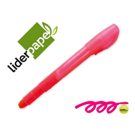 MARCADOR DE CERA GEL  LIDERPAPEL  FLUORESCENTE ROSA