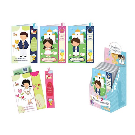 POSTAL COMUNION + PUNTO LECTURA + BILLETERO COLOR