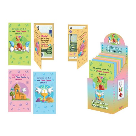 SOBRE BILLETERO ARGUVAL CIERRE COMUNION MAGICO PLATA