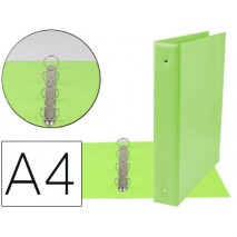 CARPETA DE 4 ANILLAS 40 MM MIXTAS LIDERPAPEL A4 CARTON FORRADO PVC VERDE
