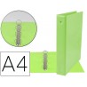 CARPETA DE 4 ANILLAS 40 MM MIXTAS LIDERPAPEL A4 CARTON FORRADO PVC VERDE