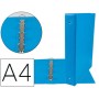 CARPETA DE 4 ANILLAS 40 MM MIXTAS LIDERPAPEL A4 CARTON FORRADO PVC AZUL