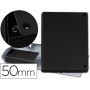 CARPETA PROYECTOS PARDO FOLIO LOMO 50 MM CARTON FORRADO NEGRO CON BROCHE