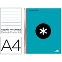 BLOC ESPIRAL LIDERPAPEL A4 MICRO ANTARTIK TAPA FORRADA 120 H 100G HORIZONTAL 5BANDAS 4 TALADROS COLO