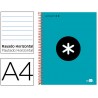 BLOC ESPIRAL LIDERPAPEL A4 MICRO ANTARTIK TAPA FORRADA 120 H 100G HORIZONTAL 5BANDAS 4 TALADROS COLO