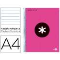 BLOC ESPIRAL LIDERPAPEL A4 MICRO ANTARTIK TAPA FORRADA 120 H 100G HORIZONTAL 5 BANDAS 4 TALADROS COL