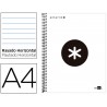 BLOC ESPIRAL LIDERPAPEL A4 MICRO ANTARTIK TAPA FORRADA 120 H 100G HORIZONTAL 5 BANDAS4 TALADROS COLO