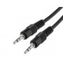 CABLE DE AUDIO MEDIARANGE LONGITUD 1,5 MT COLOR NEGRO CONECTOR JACK DE 3,5 MM