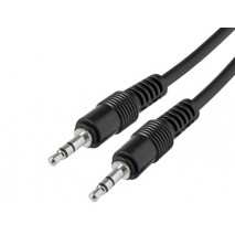 CABLE DE AUDIO MEDIARANGE LONGITUD 1,5 MT COLOR NEGRO CONECTOR JACK DE 3,5 MM