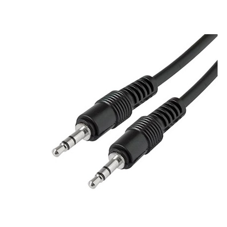 CABLE DE AUDIO MEDIARANGE LONGITUD 1,5 MT COLOR NEGRO CONECTOR JACK DE 3,5 MM