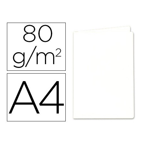 SUBCARPETA CARTULINA EXACOMPTA DIN A4 BLANCA 80 GR