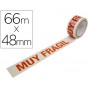 CINTA ADHESIVA POLIPROPILENO BLANCA 66 M X 48 MM PARA EMBALAJE MUY FRAGIL PACK DE 6 UNIDADES