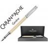PLUMA CARAN D'ACHE VARIUS LACA CHINA IVORY PLACADA RODIO PLUMIN ORO 18K RODIADO CON ESTUCHE PLUMIN M