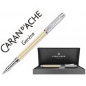 ROLLER CARAN D'ACHE VARIUS LACA CHINA IVORY PLACADO RODIO CON ESTUCHE PUNTA MEDIA