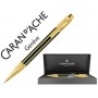 PORTAMINAS CARAN D'ACHE VARIUS 0,7 MM LACA CHINA NEGRA PLACADO ORO CON ESTUCHE