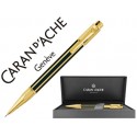PORTAMINAS CARAN D'ACHE VARIUS 0,7 MM LACA CHINA NEGRA PLACADO ORO CON ESTUCHE