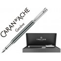 PLUMA CARAN D'ACHE VARIUS LACA CHINA NEGRA PLACADA RODIO PLUMIN ORO 18K RODIADO CON ESTUCHE PLUMIN M