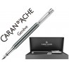 PLUMA CARAN D'ACHE VARIUS LACA CHINA NEGRA PLACADA RODIO PLUMIN ORO 18K RODIADO CON ESTUCHE PLUMIN M
