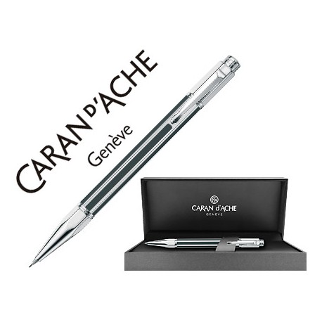 PORTAMINAS CARAN D'ACHE VARIUS 0,7 MM LACA CHINA NEGRA PLACADO RODIO CON ESTUCHE