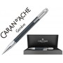 PORTAMINAS CARAN D'ACHE VARIUS 0,7 MM CUERPO FIBRA DE CARBON 3000 NEGRO PLACADO RODIO CON ESTUCHE