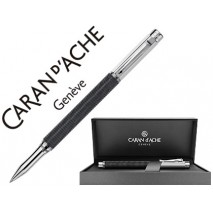 ROLLER CARAN D'ACHE VARIUS IVANHOE COTA DE MALLA ACERO NEGRO PLACADO RODIO CON ESTUCHE PUNTA MEDIA