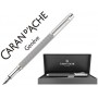 PLUMA CARAN D'ACHE VARIUS IVANHOE COTA MALLA ACERO GRIS PLACADA RODIO PLUMIN ORO 18K RODIADO CON EST