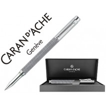 ROLLER CARAN D'ACHE VARIUS IVANHOE COTA DE MALLA ACERO GRIS PLACADO RODIO CON ESTUCHE PUNTA MEDIA