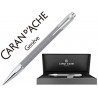 BOLIGRAFO CARAN D'ACHE VARIUS IVANHOE COTA DE MALLA ACERO GRIS PLACADO RODIO CON ESTUCHE PUNTA MEDIA