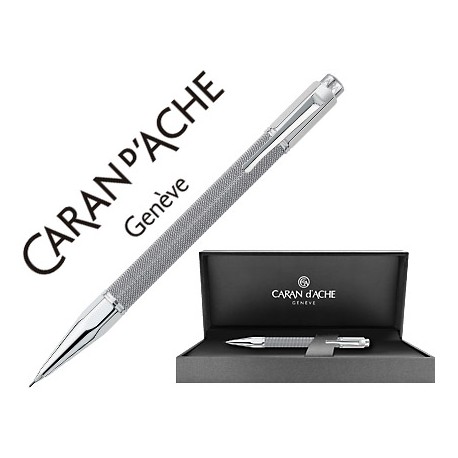 PORTAMINAS CARAN D'ACHE VARIUS 0,7 MM IVANHOE COTA DE MALLA ACERO GRIS PLACADO RODIO CON ESTUCHE
