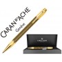 BOLIGRAFO CARAN D'ACHE VARIUS IVANHOE COTA DE MALLA CHAPADO ORO CON ESTUCHE PUNTA MEDIA