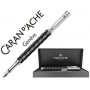 PLUMA CARAN D'ACHE VARIUS CERAMIC BLACK PLACADA RODIO PLUMIN ORO 18K RODIADO CON ESTUCHE PLUMIN MEDI