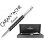 ROLLER CARAN D'ACHE IVANHOE VARIUS CERAMIC BLACK PLACADO RODIO CON ESTUCHE PUNTA MEDIA
