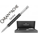 ROLLER CARAN D'ACHE IVANHOE VARIUS CERAMIC BLACK PLACADO RODIO CON ESTUCHE PUNTA MEDIA