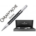 BOLIGRAFO CARAN D'ACHE VARIUS CERAMIC BLACK PLACADO RODIO CON ESTUCHE PUNTA MEDIA