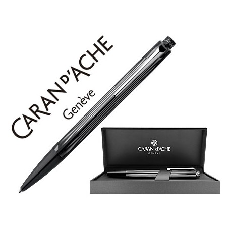 BOLIGRAFO CARAN D'ACHE RNX.316 PVD ACERO INOX TRATADO CON CERAMICA VAPORIZADA NEGRA CON ESTUCHE