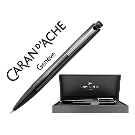 PORTAMINAS CARAN D'ACHE RNX.316 0,7 MM PVD ACERO INOX TRATADO CON CERAMICA VAPORIZADA NEGRA CON ESTU