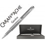 ROLLER CARAN D'ACHE RNX.316 FIBER ACERO INOX GRABADA EN URDIMBRE A LASER CON ESTUCHE PUNTA MEDIA