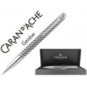 PORTAMINAS CARAN D'ACHE RNX.316 0,7 MM FIBER ACERO INOX GRABADA EN URDIMBRE A LASER CON ESTUCHE