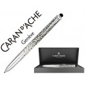 BOLIGRAFO CARAN D'ACHE MULTIFUNCION RNX.316 ACERO INOX GRABADO IMITACION PIXELES ORDENADOR AZUL NEGR