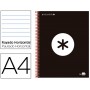 BLOC ESPIRAL LIDERPAPEL A4 MICRO ANTARTIK TAPA FORRADA 120 H 100G HORIZONTAL 5 BANDAS 4 TALADROS COL
