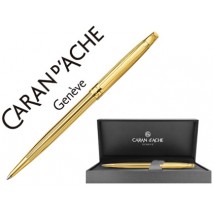 BOLIGRAFO CARAN D'ACHE MADISON CISELE CHAPADO ORO CON ESTUCHE PUNTA MEDIA